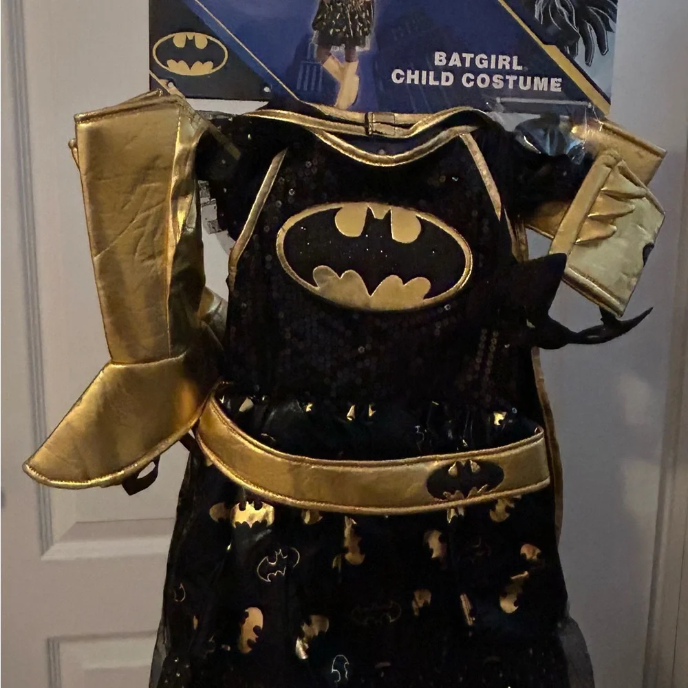 Kids Black‎ and Gold Superhero Costume